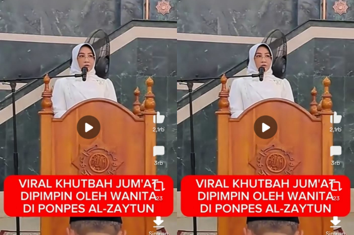 Viral, Video Khutbah Jumat Dipimpin oleh Wanita Diduga Terjadi di Ponpes Al Zaytun Indramayu, Warganet: Sesat Sesat Sesat