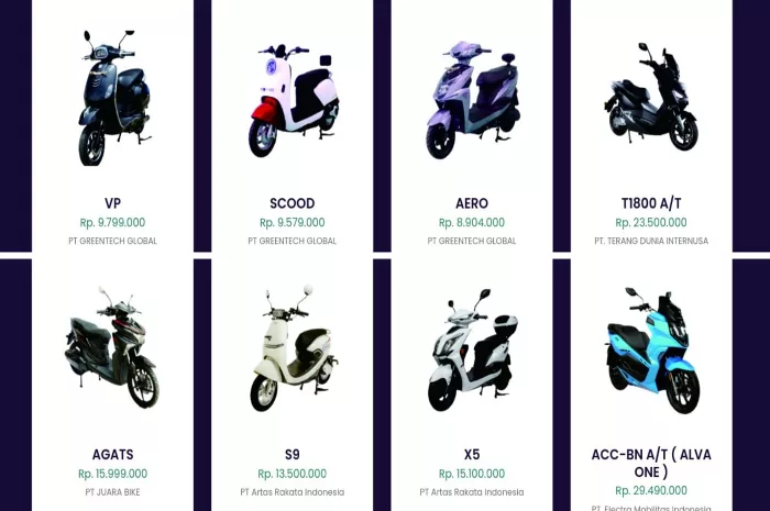 48 Daftar Motor Listrik Subsidi Februari 2024, Harga Mulai Rp5,3 Juta OTR Jakarta