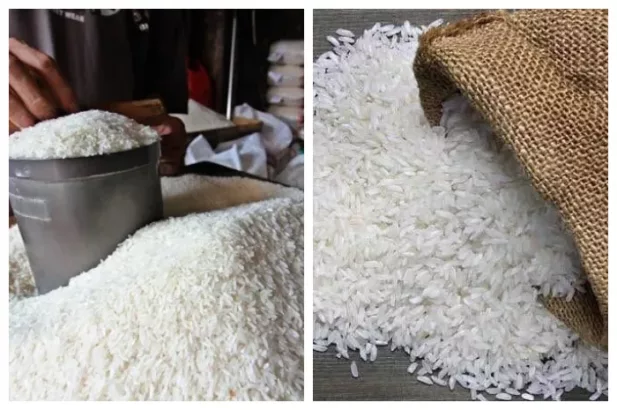 Mencari Beras di Terik Panas beras