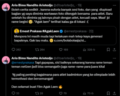 Menpora Dito Klarifikasi Usai Disinggung Tak Mau Geser saat Foto Bareng Juara All England 2024