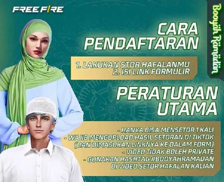 Dapatkan 500 Diamond GRATIS! Ini Cara Ikut Event Setoran Hafalan FF Booyah Ini Linknya