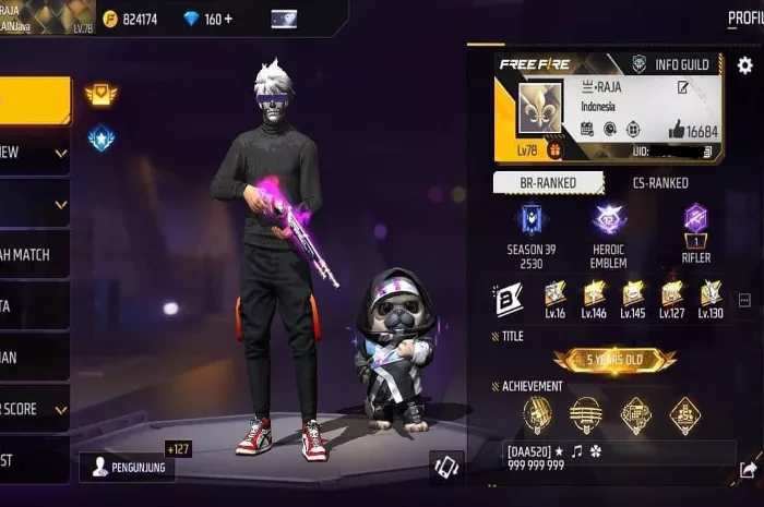 Update 15 Akun FF Sultan Gratis Hari Ini 4 Juli 2024, Ada SG2 Rapper Underworld