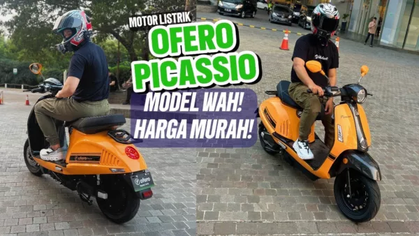 Potret Motor Listrik Ofero Picassio, Mirip Vespa Bertenaga 2.500 watt