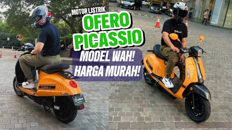 Potret Motor Listrik Ofero Picassio, Mirip Vespa Bertenaga 2.500 watt