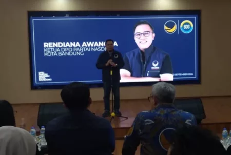 Popularitas Farhan Tertinggi, NasDem Mantapkan Strategi Pemenangan Pilwalkot Bandung Ketua Tim Pemenangan pasangan Muhammad Farhan-H. Erwin, Rendiana Awangga