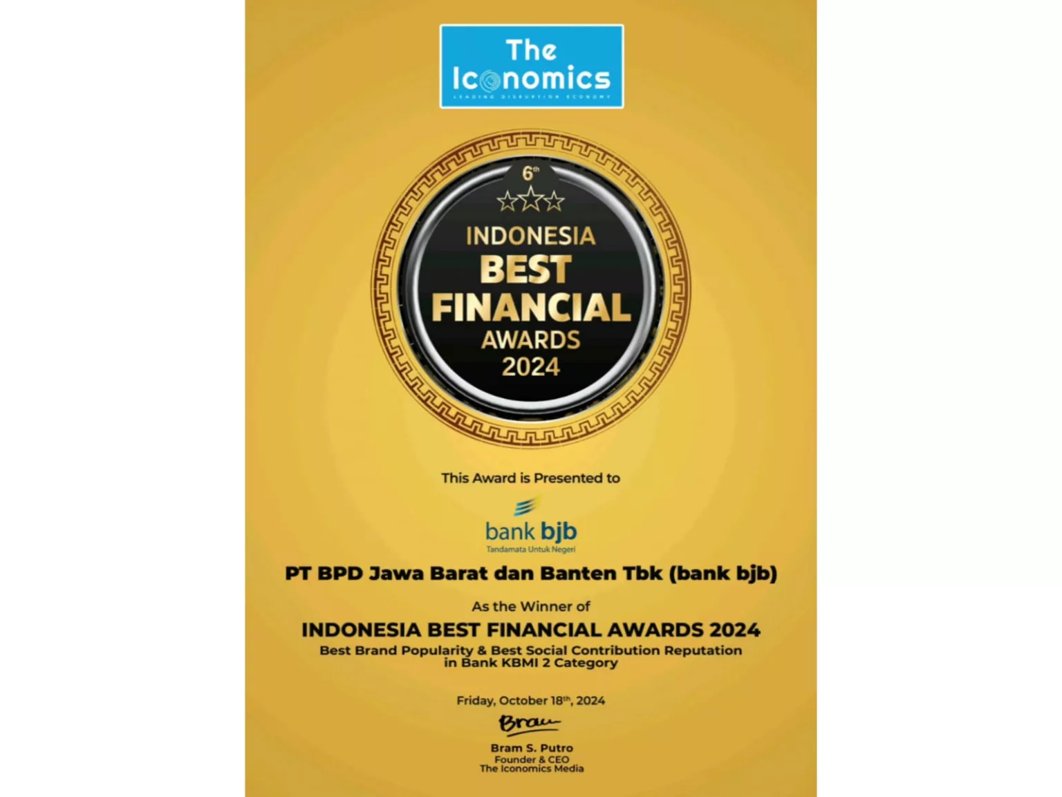 Ilustrasi Indonesia Best Financial Awards 2024
