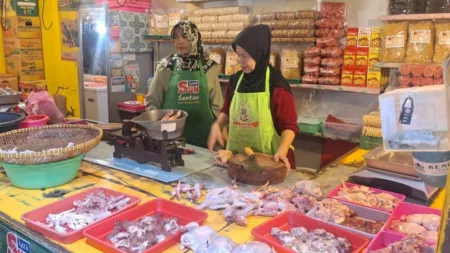Harga Daging Ayam Melonjak Tajam Jelang Tahun Baru, Pedagang Pasar Keluhkan Sepinya Pembeli Harga Daging Ayam Melonjak Tajam Jelang Tahun Baru, Pedagang Pasar Keluhkan Sepinya Pembeli