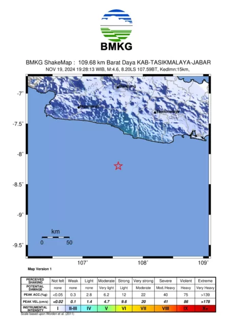Terasa Hingga Kota Bandung? BMKG Laporkan Tasikmalaya Diguncang Gempa Hingga 4,6 Magnitudo Gempa Bumi di Tasikmalaya