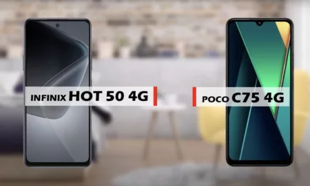 Perbandingan Infinix HOT 50 4G vs Poco C75 4G: Cek Dulu Perbedaan Performanya! Ilustrasi Perbandingan Infinix HOT 50 4G vs Poco C75 4G (Youtube/reviewFira)