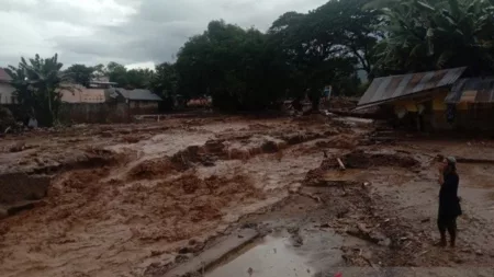 Kondisi Banjir Bandang di Kabupaten Sukabumi