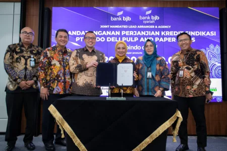 Bank BJB Perkuat Sinergi dengan APP Indonesia sebagai Joint Mandated Lead Arranger JMLA dalam Kredit Sindikasi untuk PT Pindo Deli Pulp and Paper Mills