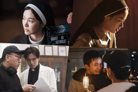 Mengintip Akting Song Hye Kyo dalam Film ‘Dark Nuns” Dibalik Syuting Film Dark Nuns. (Soompi)
