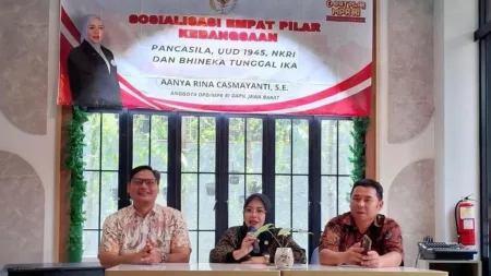 Senator Teh Aanya Dorong Keamanan Stabil Demi Investasi dan Pertumbuhan Ekonomi Anggota DPD RI Aanya Rina Casmayanti menggelar Sosialisasi Empat Pilar Kebangsaan di Mo's Hauze, Kota Bandung