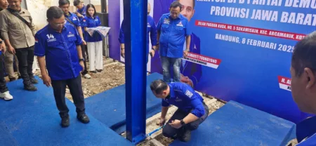 AHY Hadiri Pemancangan Tiang Pertama Kantor DPD Demokrat Jawa Barat Pemancanagan Tiang Pertama Kantor DPD Partai Demokrat Jabar