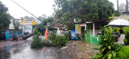 Cuaca Ekstrem, Angin Kencang Rusak Puluhan Rumah di Garut Angon Kencang di Garut membuat banyak pohon tumbang dan rumah warga rusak