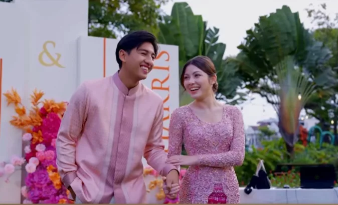 Pasangan Harris Vriza dan Haviza Devi Resmi Bertunangan (@sctv)