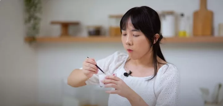 Luvita Ho bagikan resep Es Merah Delima