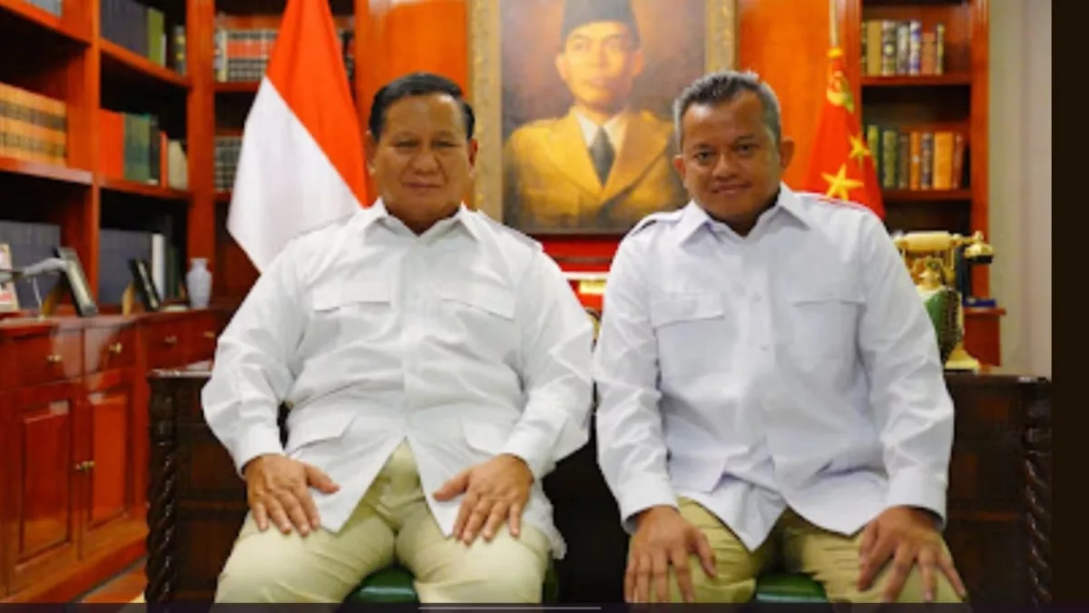 Anggota Komisi VI DPR RI Mulyadi (kiri) Bersama Presiden RI Prabowo Subianto