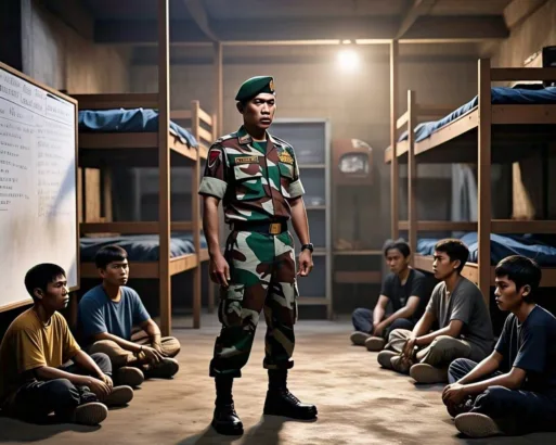 Ilustrasi Siswa Bermasalah dan Preman Meresahkan di didik di Barak TNI