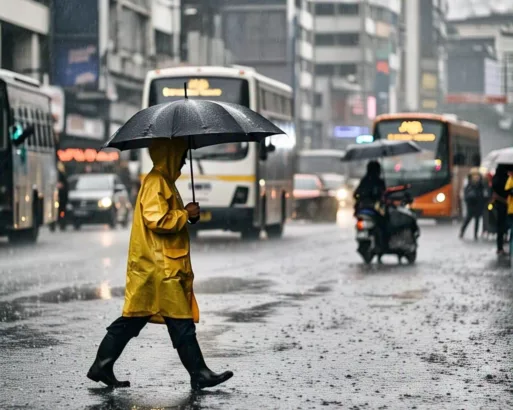 Ilustrasi suasana hujan