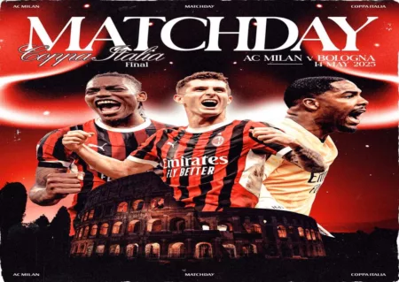 Jadwal, link streaming, dan prediksi final Coppa Italia 2025 antara AC Milan vs Bologna