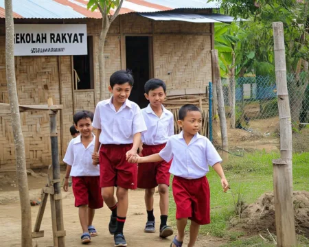 ilustrasi Anak Keluarga Miskin dan Sekolah Rakyat