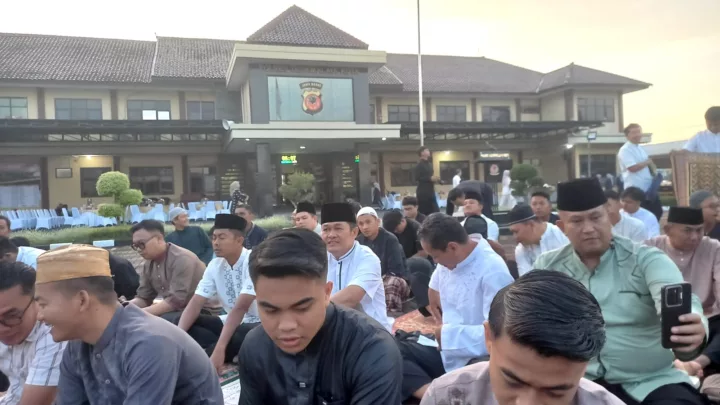 Salat Idul Adha di Mapolres Tasikmalaya