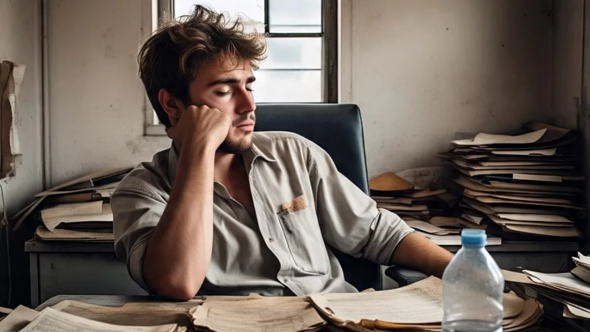 Ilustrasi Orang Malas Bekerja