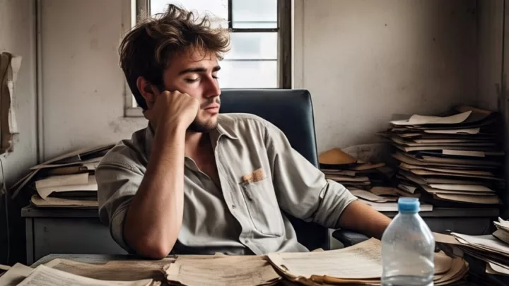 Ilustrasi Orang Malas Bekerja