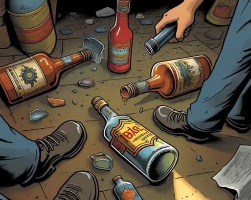 Ilustrasi Penggerebekan Pesta Miras