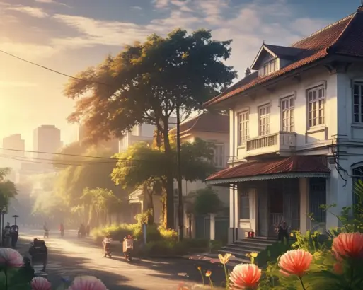 Ilustrasi Pagi yang Cerah