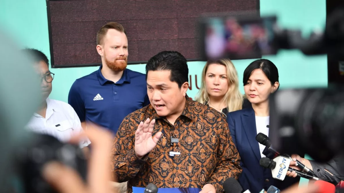 Ketua Umum PSSI,Erick Thohir, pilih Surabaya sebagai lokasi uji coba Timnas Indonesia