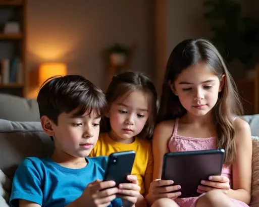 Ilustrasi Anak Kecanduan Gawai