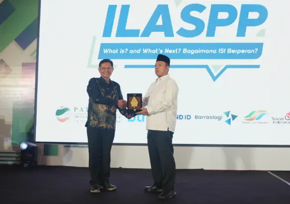 Menteri ATR BPN Nusron Wahid Bersama Ketua ISI Muchammad Masykur Saat Acara Talkshow ILASPP
