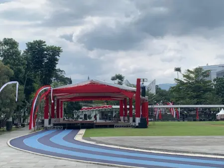 Lapangan Gasibu Ditutup Sementara Jelang Upacara HUT ke-80 RI