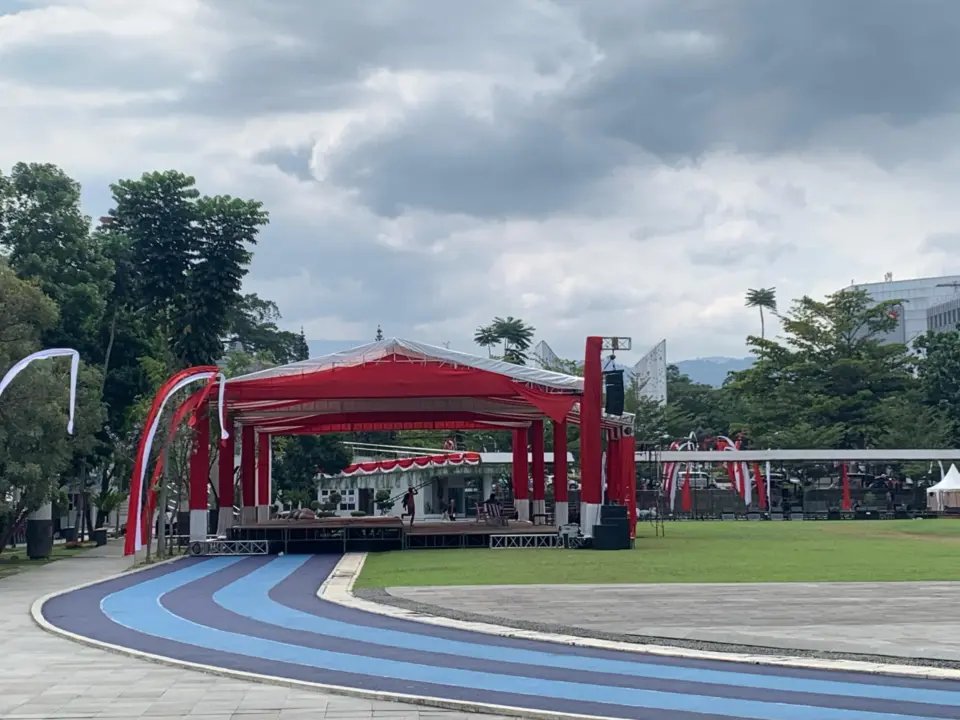 Lapangan Gasibu Ditutup Sementara Jelang Upacara HUT ke-80 RI