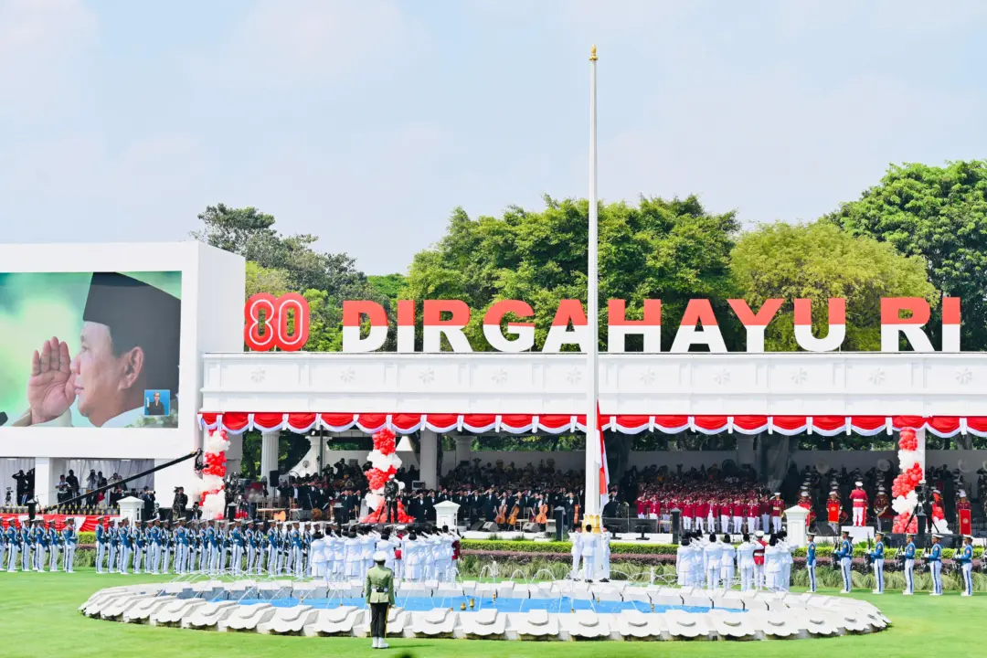 Foto suasana pelaksanaan Upacara Peringatan Detik-Detik Proklamasi di Istana Merdeka, Minggu (17/08). (Foto: BPMI Setpres)