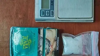 Barang bukti sabu yang disita dari seorang pria di wilayah Subang. (Istimewa)