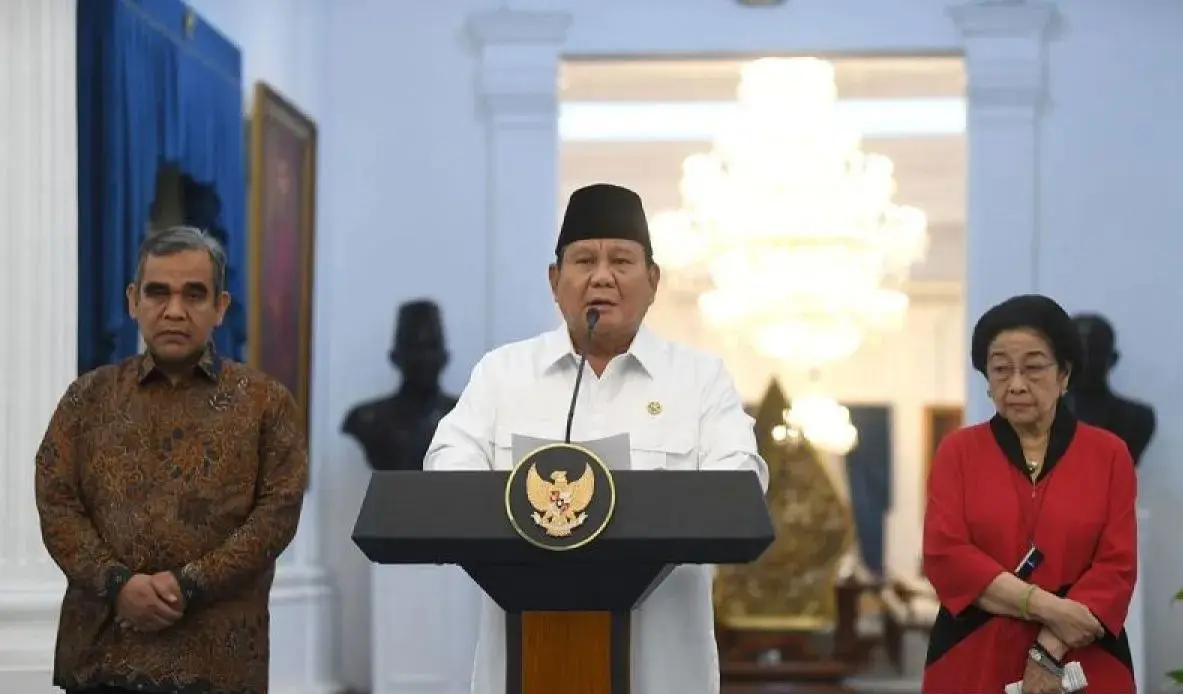 Presiden Prabowo Subianto, saat memberi keterangan pers di Istana Merdeka, Jakarta, Minggu (31/8/2025). (istimewa)