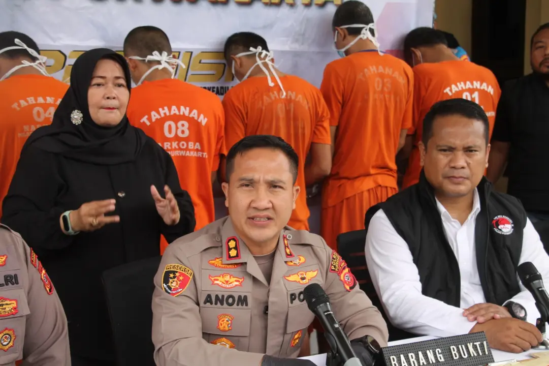 Polisi Purwakarta Bongkar 20 Kasus Narkoba, 23 Tersangka Diciduk