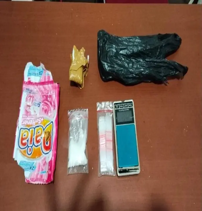 Barang bukti yang disita Satuan Reserse Narkoba Polres Garut dari seorang kurir sabu.