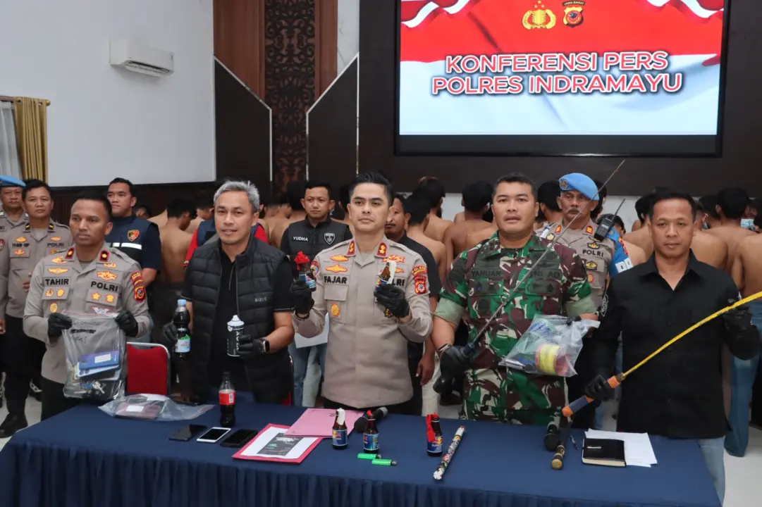 58 orang diduga kelompok anarko yang hendak memicu tindakan anarkis diamankan oleh petugas gabungan.