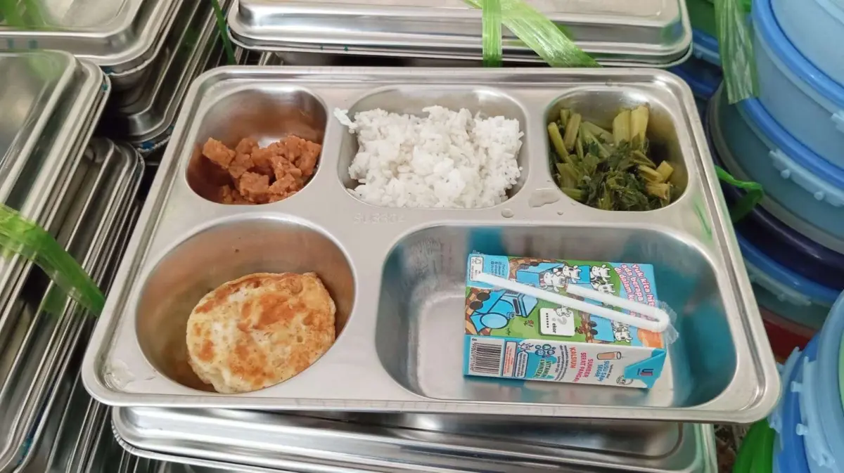 Menu makan bergizi gratis (MBG). (istimewa)