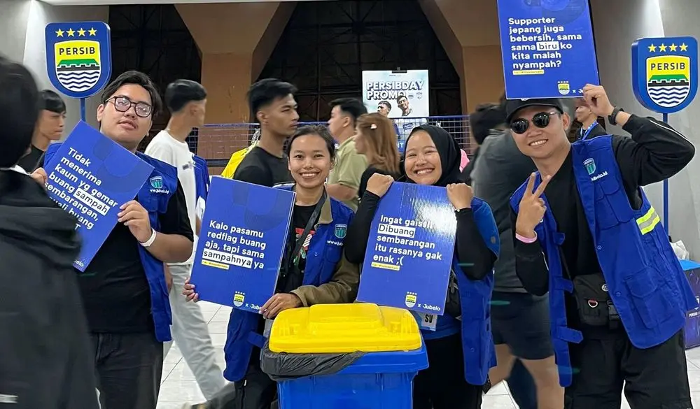 Persib dan Jubelo Kelola 2.522 Kg Sampah di Laga Kontra LCS