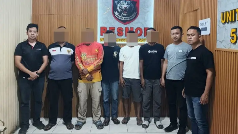 Satreskrim Polres Indramayu berhasil mengamankan lima orang terduga pelaku pengeroyokan yang terjadi di Kecamatan Anjatan, Indramayu.