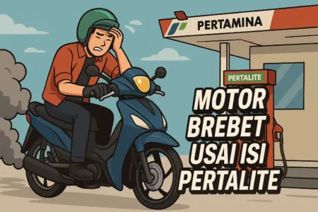 Ilustrasi Motor brebet usai isi pertalite