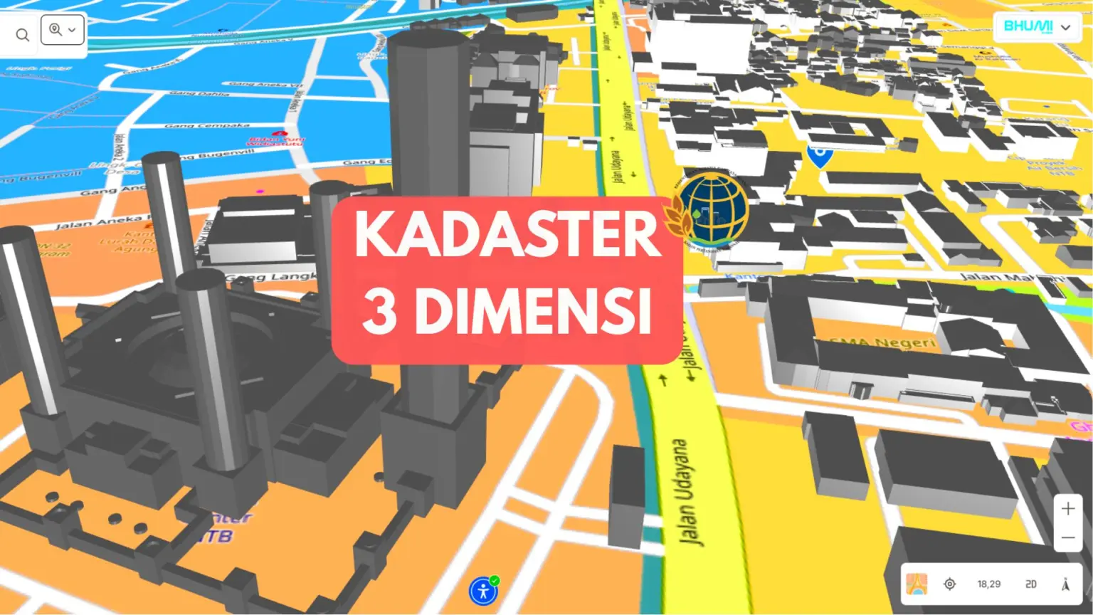 Visualisasi Kadaster 3 Dimensi Kota Mataram NTB (bhumi.atrbpn.go.id)
