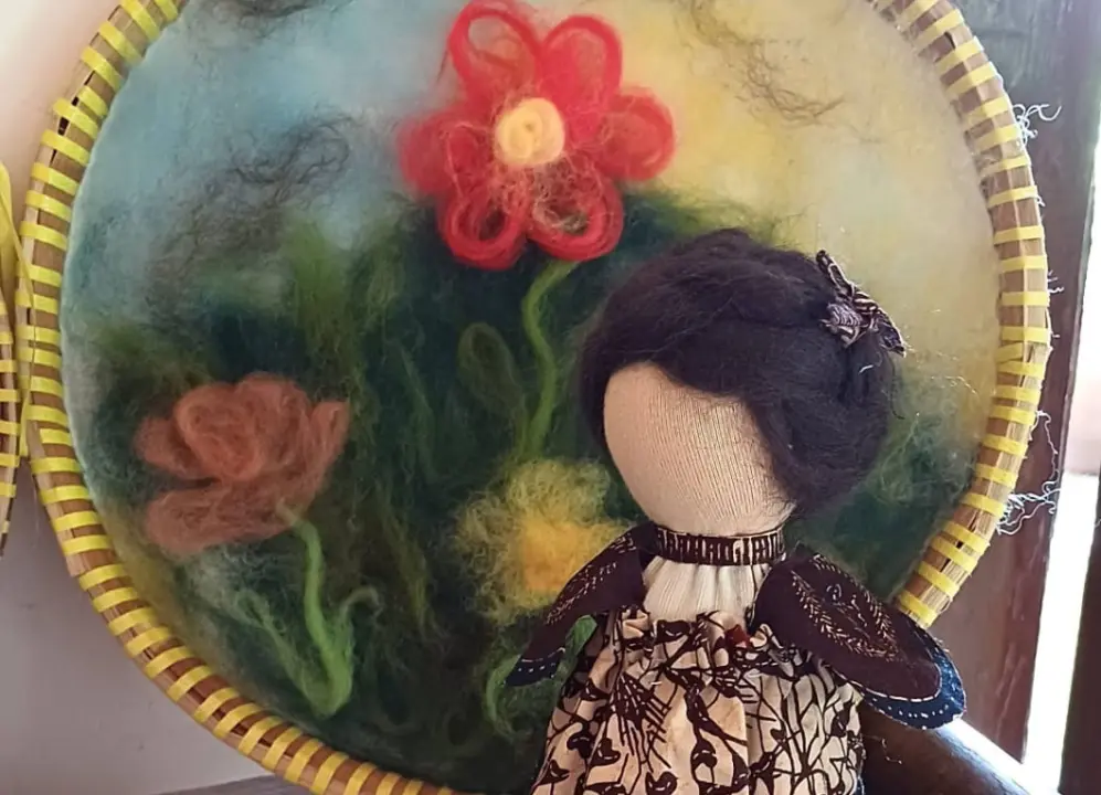 Wool Painting and Table Puppets at the Waldorf Early Childhood Education Seminar 3 in Ubud, Bali