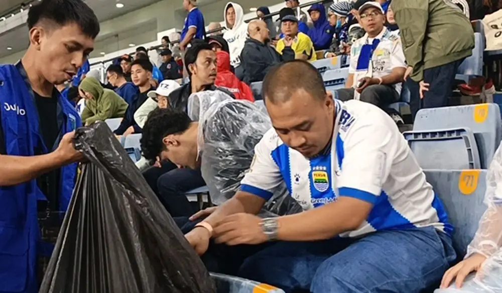 PERSIB dan Jubelo Kelola 3 Ton Sampah di Laga Kontra Dewa United di GBLA