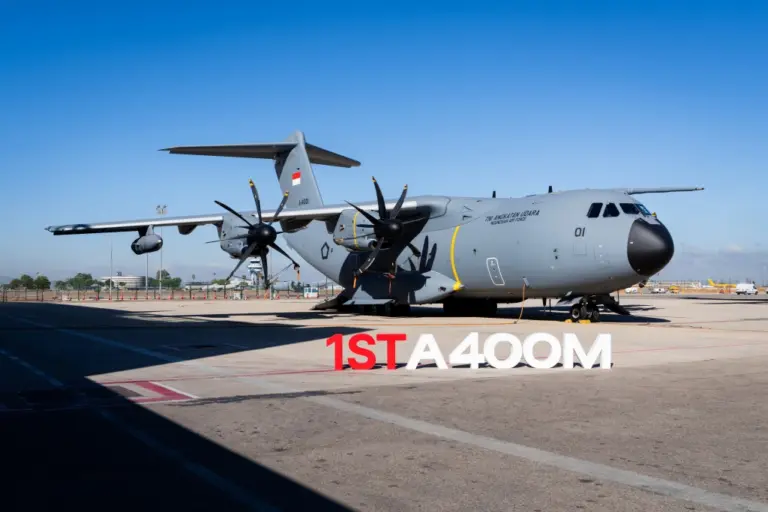 Pesawat A400M TNI AU tiba di Indonesia (Foto: Airbus)